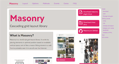 Desktop Screenshot of masonry.desandro.com