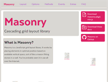 Tablet Screenshot of masonry.desandro.com